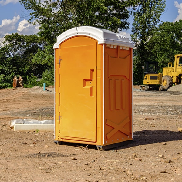 can i customize the exterior of the porta potties with my event logo or branding in Gayville